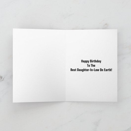 地球最高のの義理の娘へのハッピーバースデー! カード (内部)