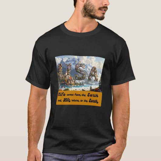 地球来からの生命 Tシャツ (正面)
