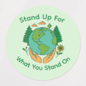 地球気にのステッカーを取る ラベル (デザイン1)