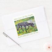 地球気にのIownステッカーを取る スクエアシール (封筒)