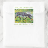 地球気にのIownステッカーを取る スクエアシール (バッグ)