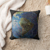 地球波コラージュ クッション (ブランケット)