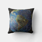 地球波コラージュ クッション (裏面)