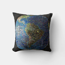 地球波コラージュ クッション