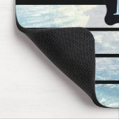 地球海モノグラムのデザイン マウスパッド (コーナー)