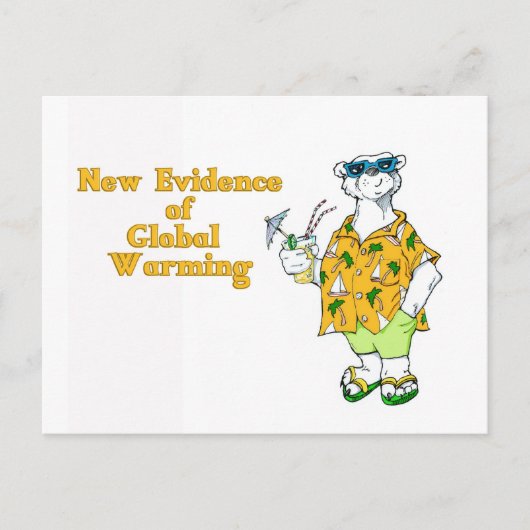 地球温暖化の新たな証拠 ポストカード (正面)