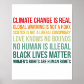 地球温暖化の気候変動は科学実在 ポスター (正面)