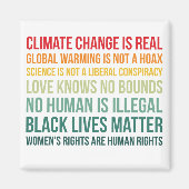 地球温暖化の気候変動は科学実在 マグネット (正面)