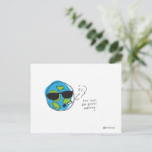 地球温暖化はがき ポストカード (スタンド正面)