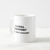 地球温暖化は夏呼ばれます コーヒーマグカップ (正面左)