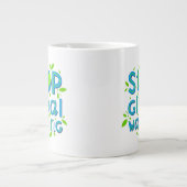 地球温暖化ストップ ジャンボコーヒーマグカップ (正面)