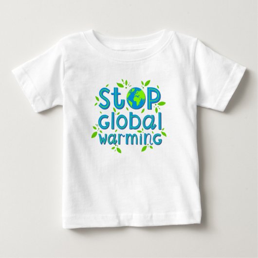 地球温暖化ストップ ベビーTシャツ (正面)