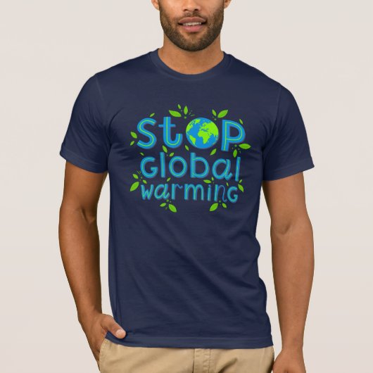 地球温暖化ストップ Tシャツ (正面)
