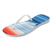 地球温暖化ストライプの気候変動 ビーチサンダル (アングル)