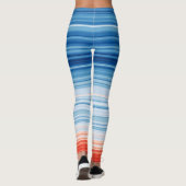 地球温暖化ストライプの気候変動 レギンス (裏面)