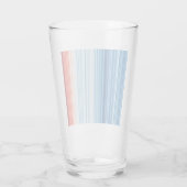 地球温暖化ストライプの気温変化温度 タンブラーグラス (裏面)