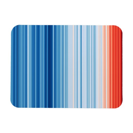 地球温暖化ストライプ気候変動温度 マグネット (横)