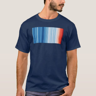 地球温暖化ストライプ気候変動環境 Tシャツ
