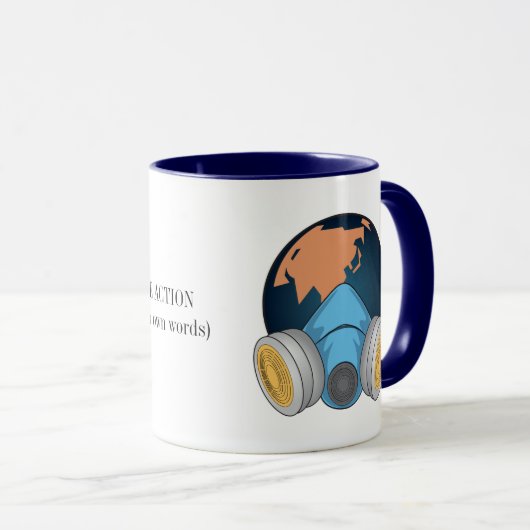 地球温暖化対策 マグカップ (正面右)