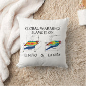 地球温暖化？エルニーニョとラニーニャを責める クッション (ブランケット)