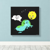 地球温暖化 キャンバスプリント (インサイチュ (ウッドフロア))