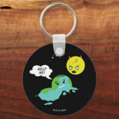 地球温暖化 キーホルダー (正面)