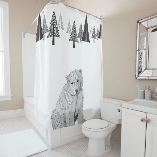 地球温暖化 シャワーカーテン (インサイチュ)