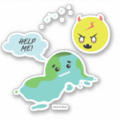 地球温暖化 シール (正面)