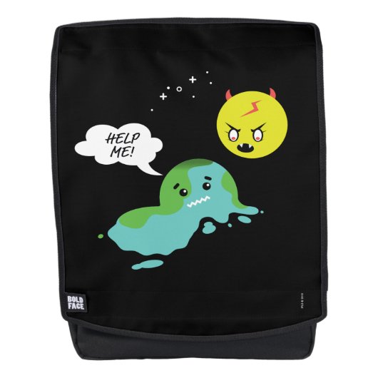 地球温暖化 バックパック (正面)