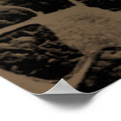 地球温暖化 – バーニングハウス – 抽象芸術 ポスター (角)