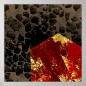 地球温暖化 – バーニングハウス – 抽象芸術 ポスター (正面)