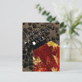 地球温暖化 – バーニングハウス – 父の日 ポストカード (スタンド正面)