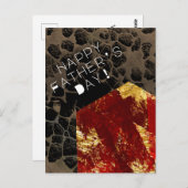 地球温暖化 – バーニングハウス – 父の日 ポストカード (正面/裏面)