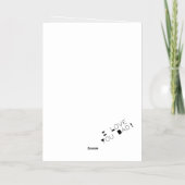 地球温暖化 – バーニングハウス – 父の日 箔グリーティングカード (裏面)