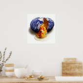 地球温暖化 ポスター (キッチン)