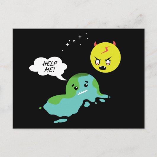 地球温暖化 ポストカード (正面)