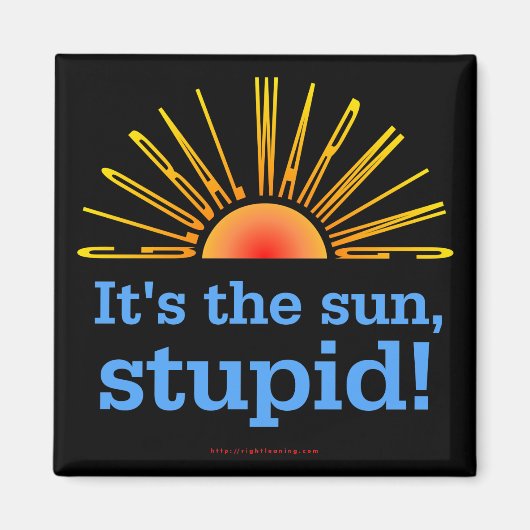 地球温暖化 マグネット (正面)