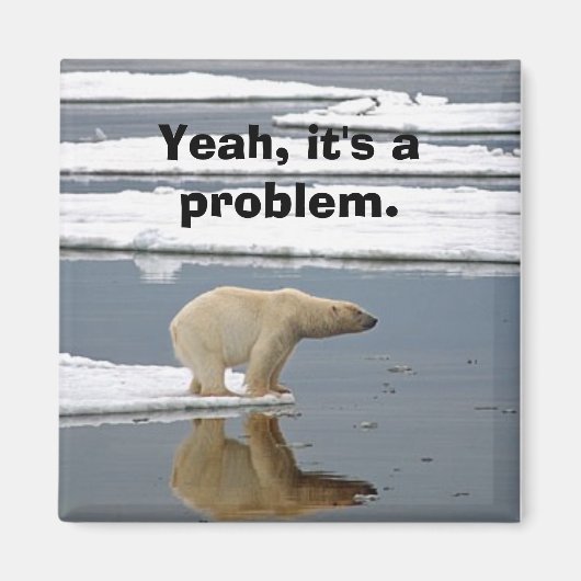 地球温暖化 マグネット (正面)