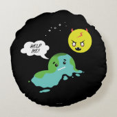 地球温暖化 ラウンドクッション (裏面)