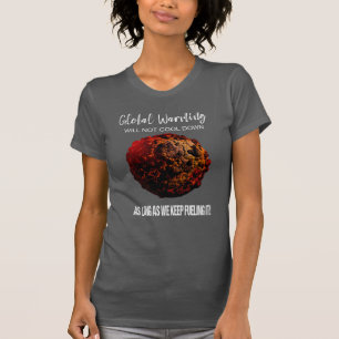 地球温暖化-気候変動の女性のTシャツ Tシャツ