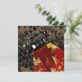 地球温暖化 - 燃える家 - 父の日 カード (スタンド正面)