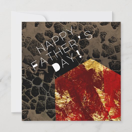 地球温暖化 - 燃える家 - 父の日 カード (正面)