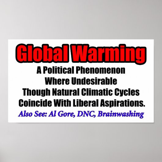 地球温暖化：現自由主義の象 ポスター (正面)