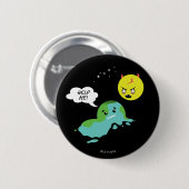 地球温暖化 缶バッジ (正面&裏面)