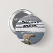 地球温暖化 缶バッジ (正面&裏面)