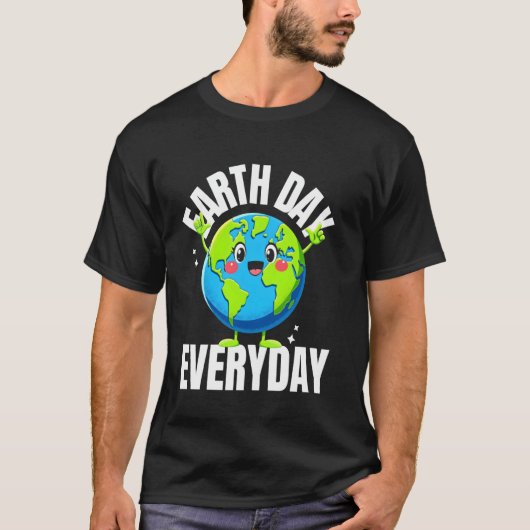 地球無し日々の自然保護で環境を救おう Tシャツ (正面)