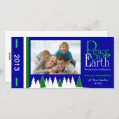 地球王室のな休日のクリスマスの写真カードのM1平和 シーズンカード (正面/裏面)