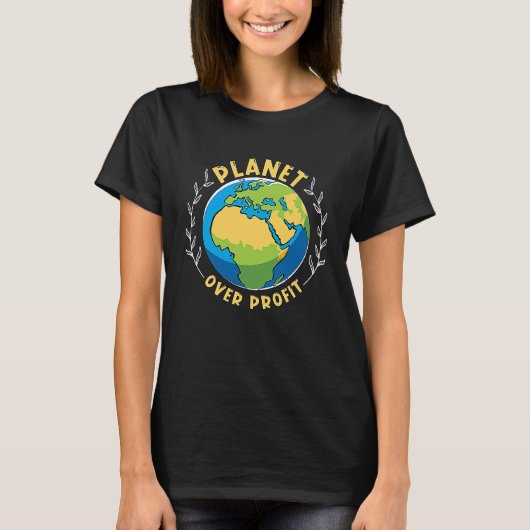 地球環境を守る 地球を愛する 気候 Tシャツ (正面)