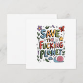 地球環境保護事業者を救うかわいい 招待状 (正面/裏面)