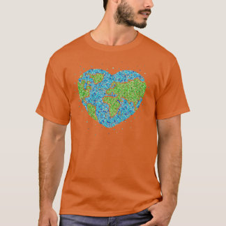 地球環境気候ハート気候保護 Tシャツ